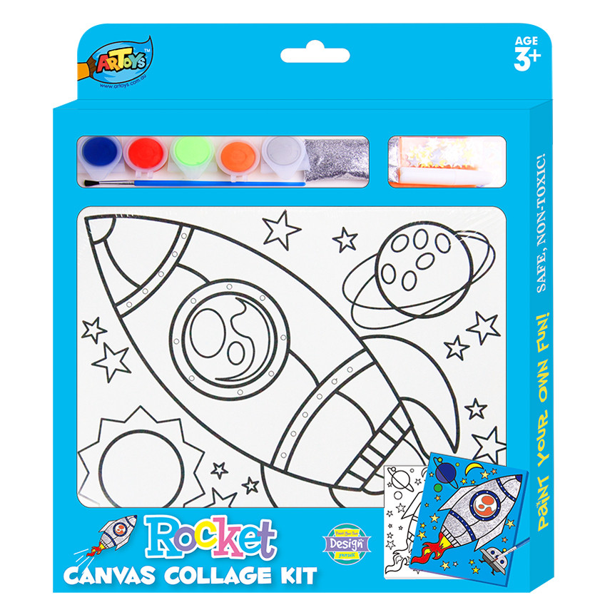 Rocket Canvas Art Painting Set 