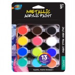 12*5ml Metallic Acrylic Paint