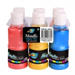 6*120ml Metallic Tempera Paint